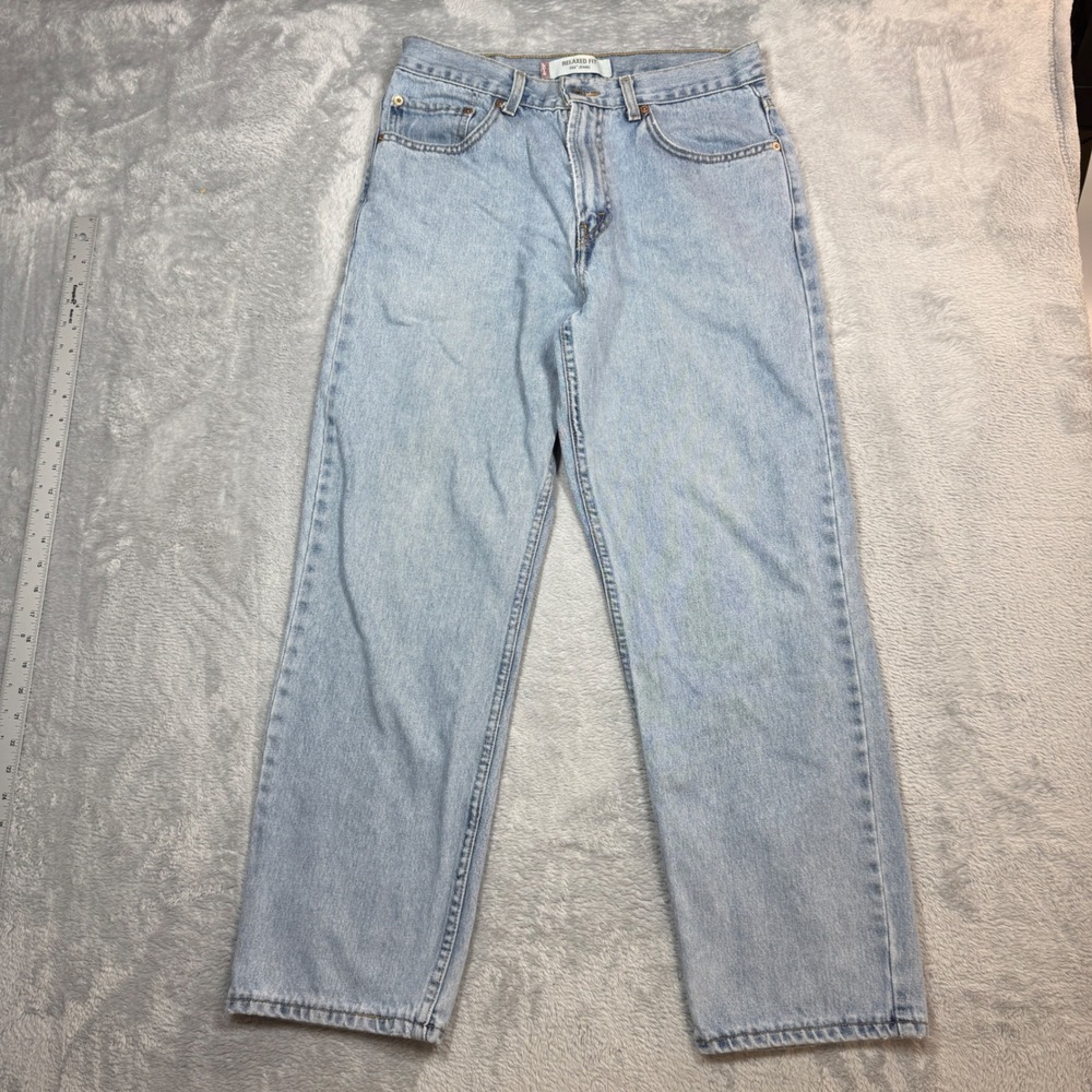 Levi 550 Relaxed Fit Jeans Men W33 L30 (Fits 32x29) Light Wash Denim Y2K